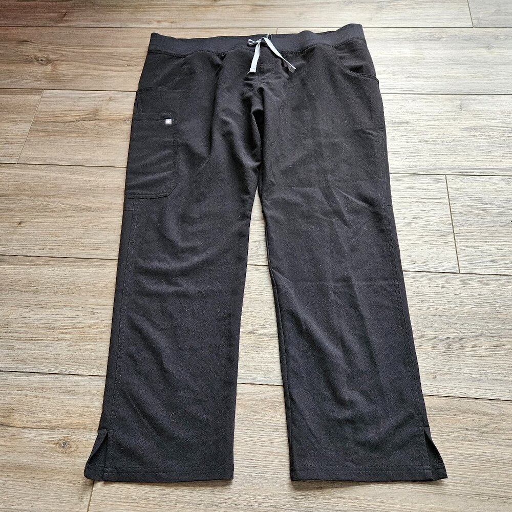 Women’s Figs Elastic Waisted Scrub Pants Black Size XXL